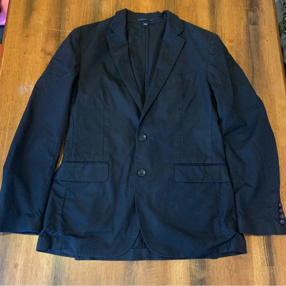 J. Crew Men's Dark Navy Blazer 38R Ludlow Baird McNutt Irish Linen Sports coat